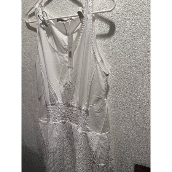 Thakoon White Eyelet Midi Dress NWT Size X Resort Spring Summer Designer‎ Chic - Picture 2 of 3